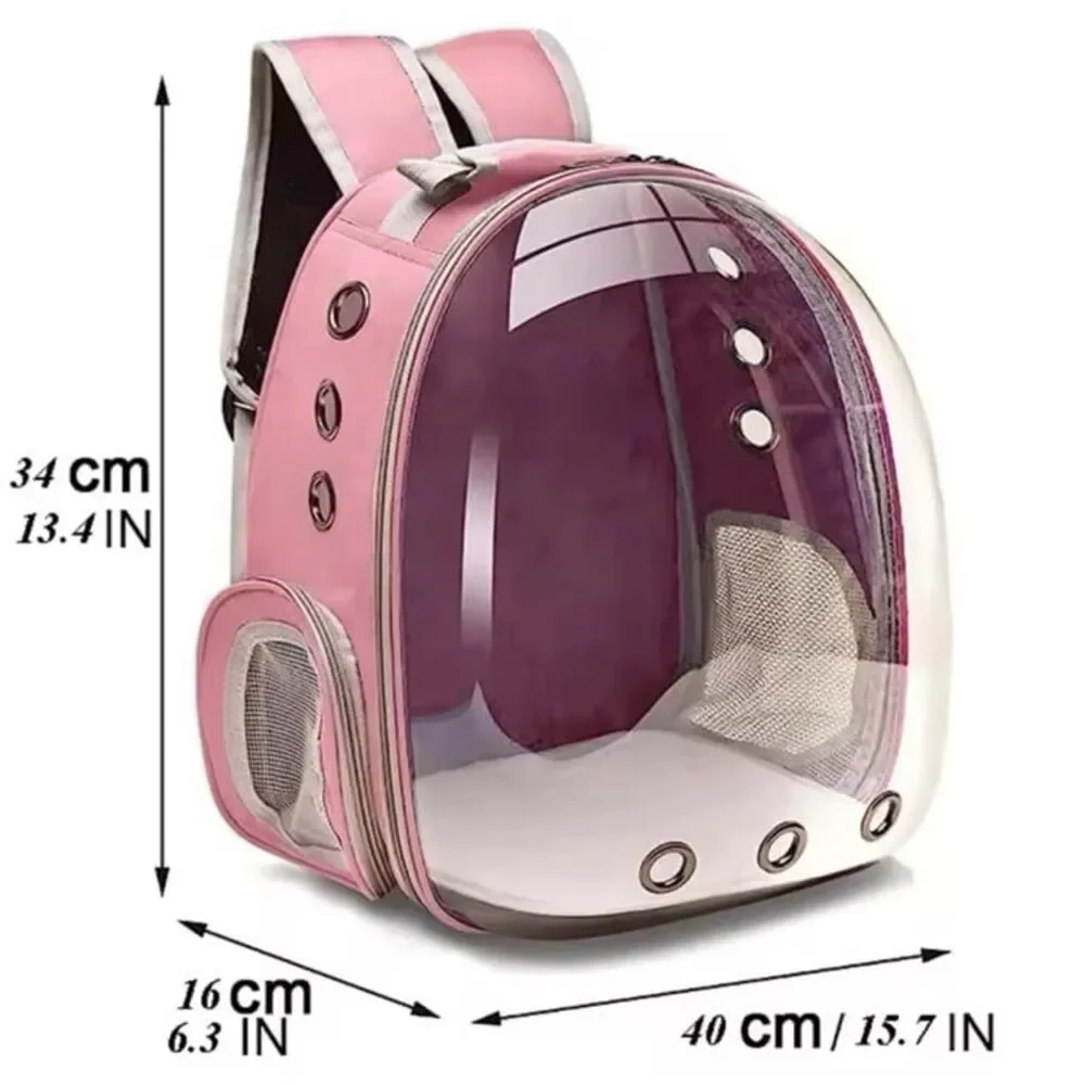 abigail&bleu Cat Pet Carrier Backpack Transparent Capsule Bubble Pet Backpack